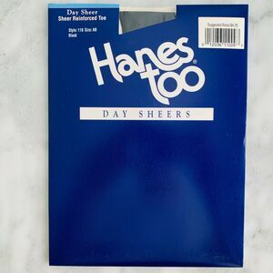 Hanes Too Pantyhose Black #116 Size AB 1 Pair Non-Control Top Day Sheer